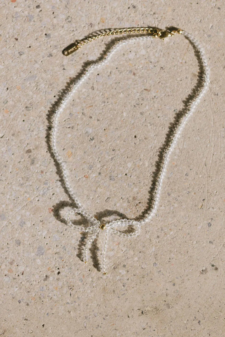 White beaded necklace