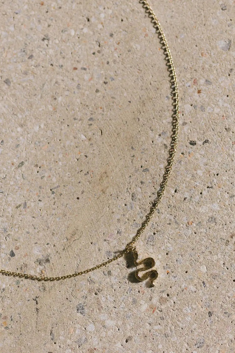 Snake necklace in gold