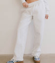 embroidered sweat pants
