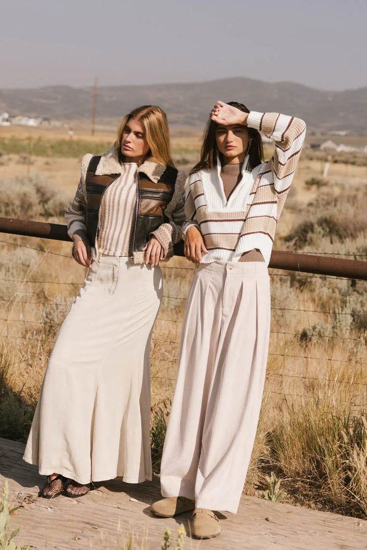Pants in cream