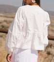 Plain color blouse in white