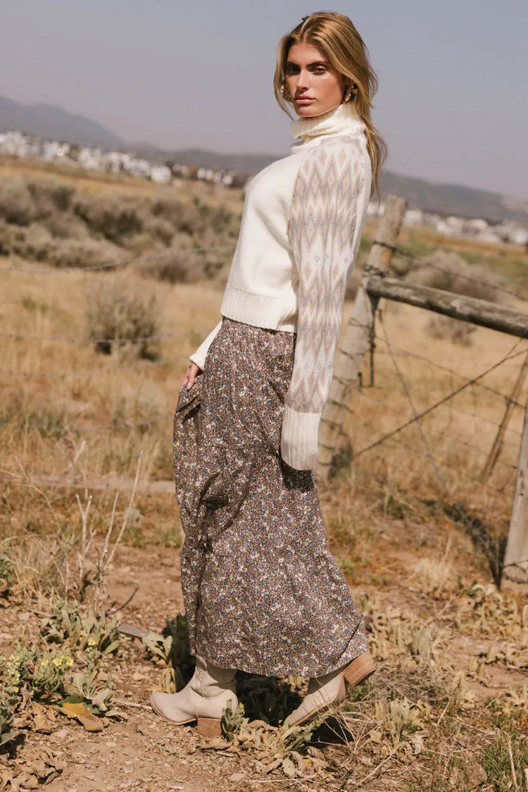 Long sleeves turtleneck in cream