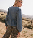 denim peplum blouse