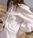 Long sleeves blouse in white