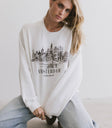 white graphic pullover