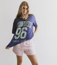 Knit top in blue