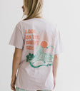 Back graphic design top in pink