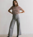 High rise denim in grey