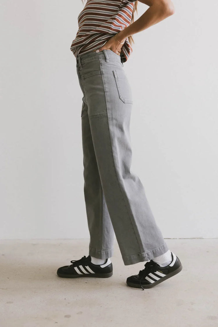 Grey denim jeans