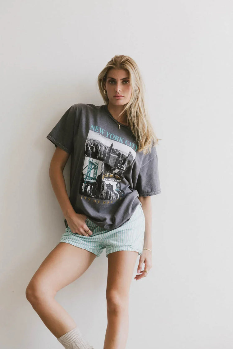 Grey graphic tee