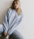 Knit sweater in blue