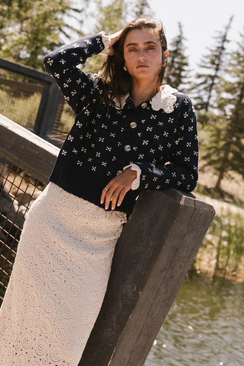 Floral styled sweater