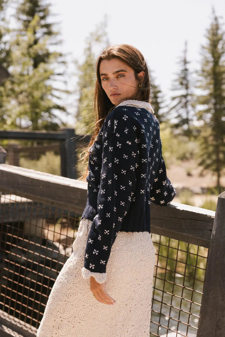 Long sleeves sweater in navy