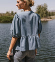 Short sleeves top in denim