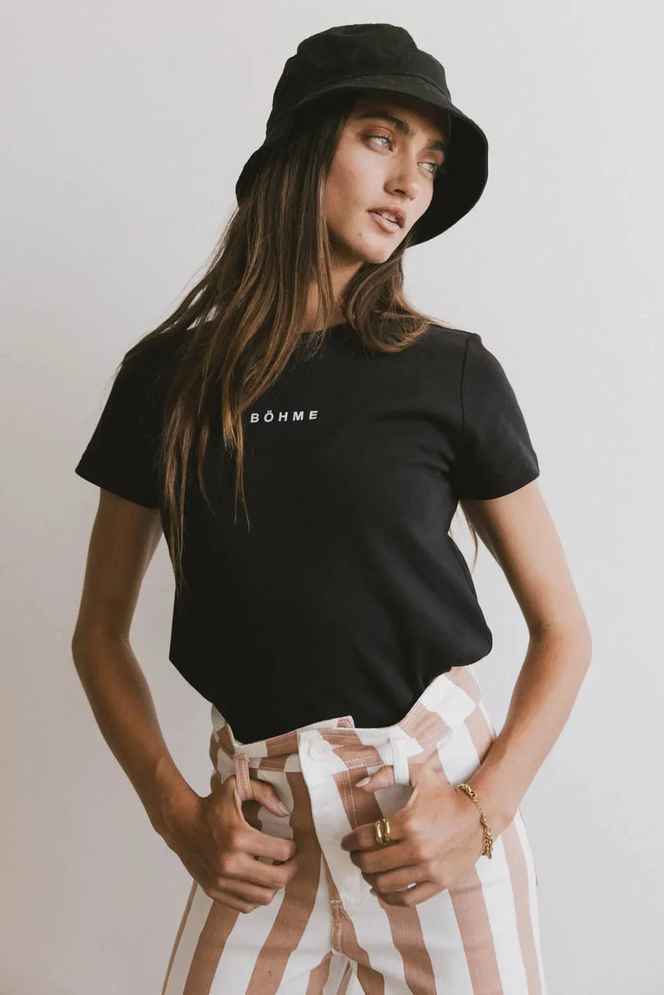 Knit top in black