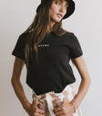 Knit top in black