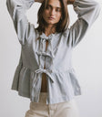 Long sleeves top in light wash