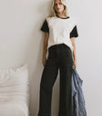 Round neck to in cream
