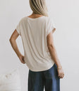Plain color top in cream