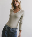 Long sleeves top in sage