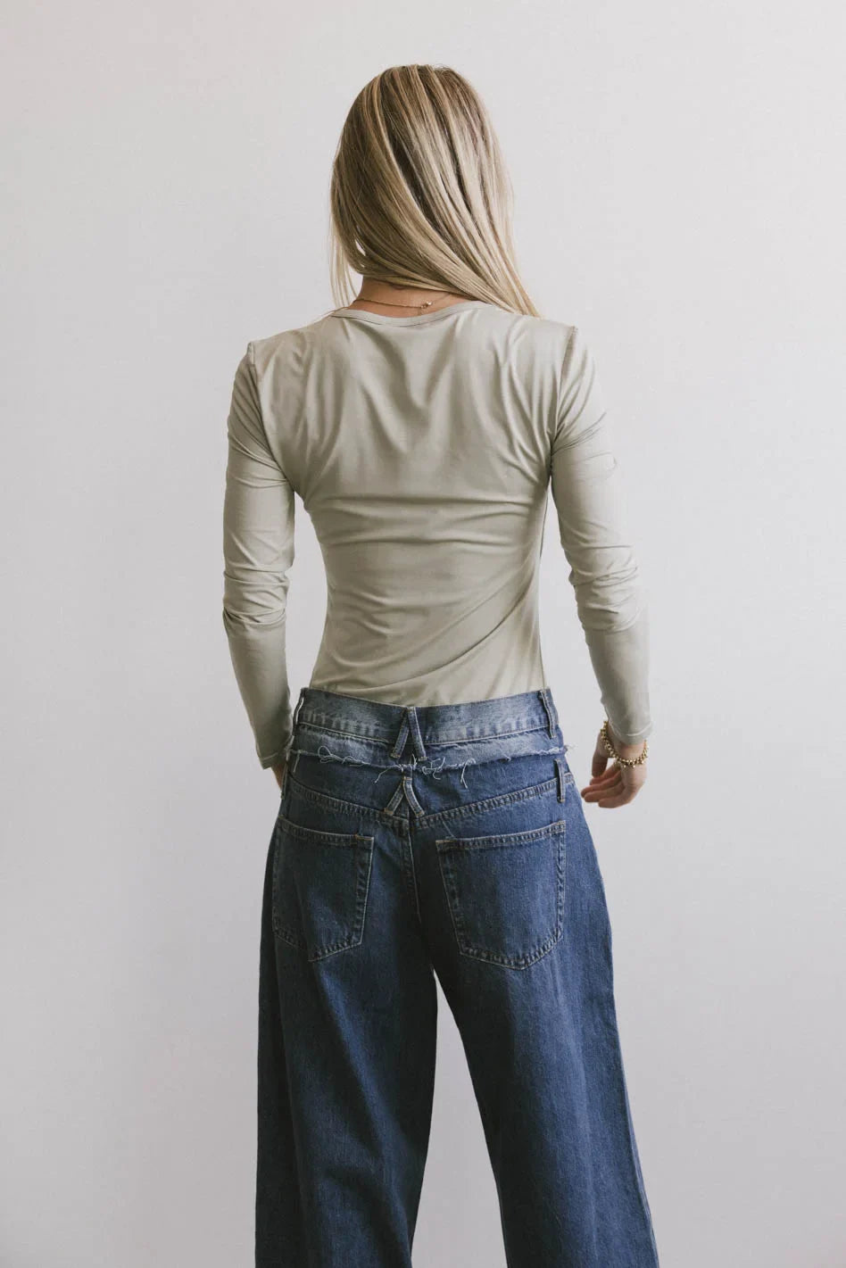 Plain color top in sage