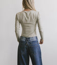 Plain color top in sage