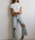Knit top in white