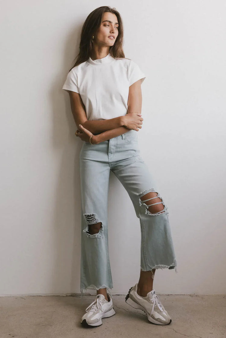 Knit top in white