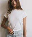 Short sleeves top in white