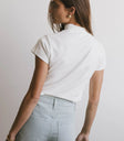 Plain color top in white