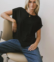 Round neck to in black