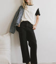 Denim pants in black