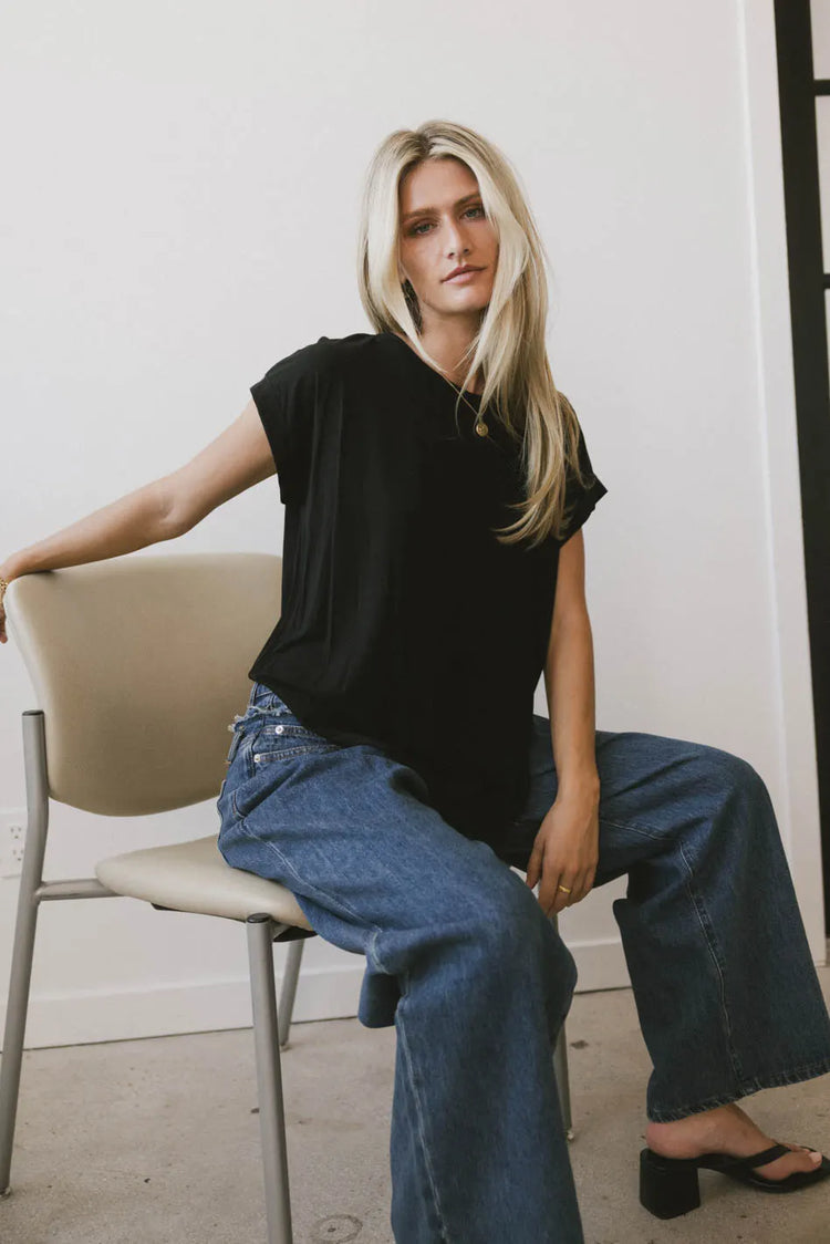 Callie Basic Tee in Black - FINAL SALE