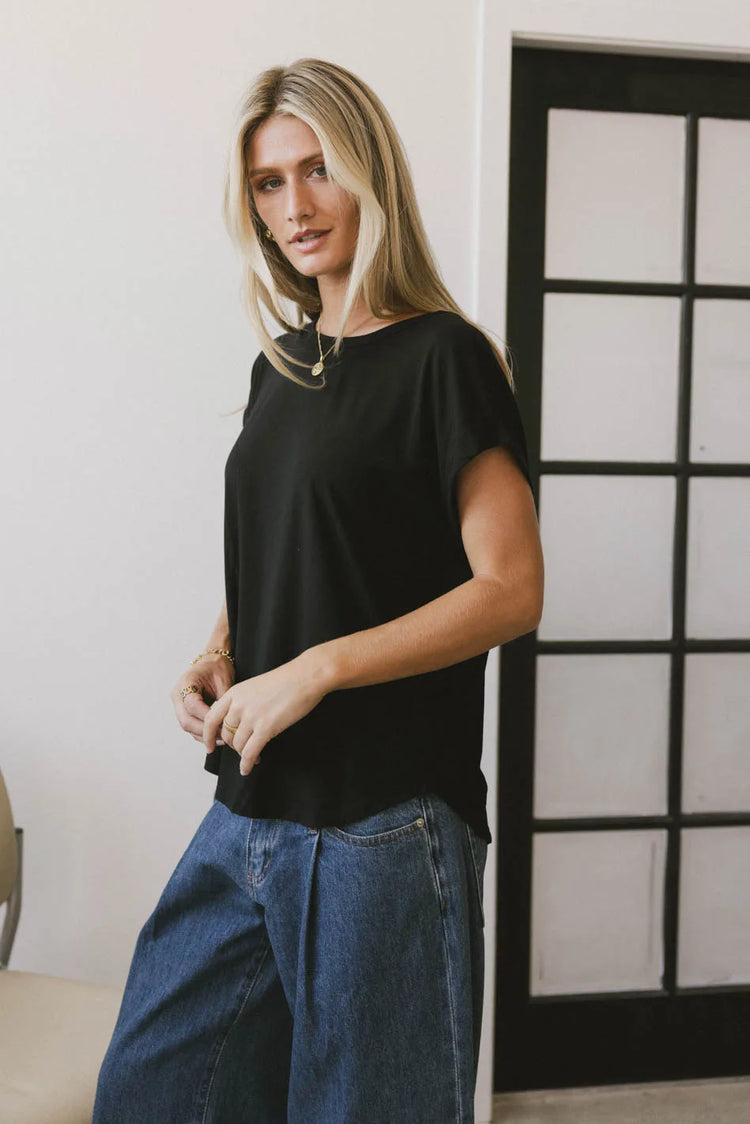 Short sleeves to in black