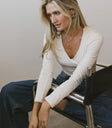 Knit top in cream