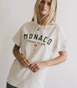 Round neck top in cream