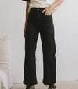 Two hand pockets denim in black