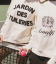 Black designed sweatshirt in cream