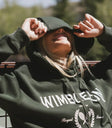 Graphic hoodie in hunter green