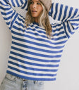 Striped top in blue