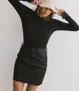 Long sleeves top in black
