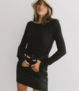 Knit top in black