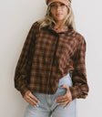Long sleeves top in brown