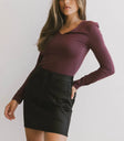 Long sleeves top in wine