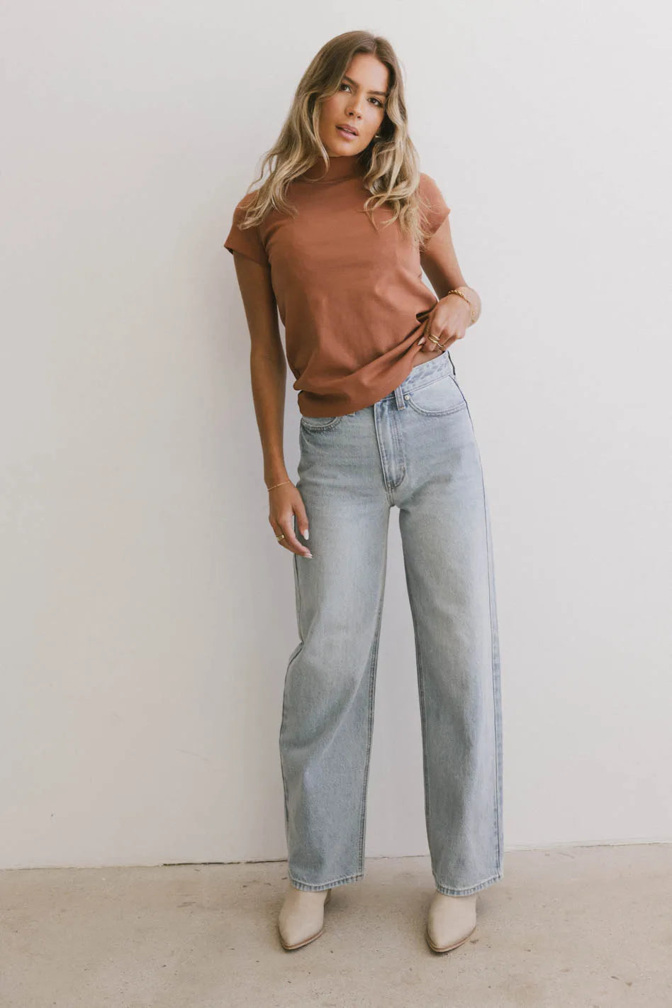 Knit top in rust