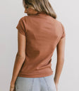 Plain color top in rust