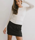Long sleeves top in cream