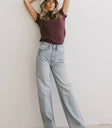 Knit top in wine