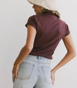 Plain color top in wine