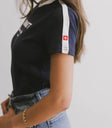 Short sleeves top in navy